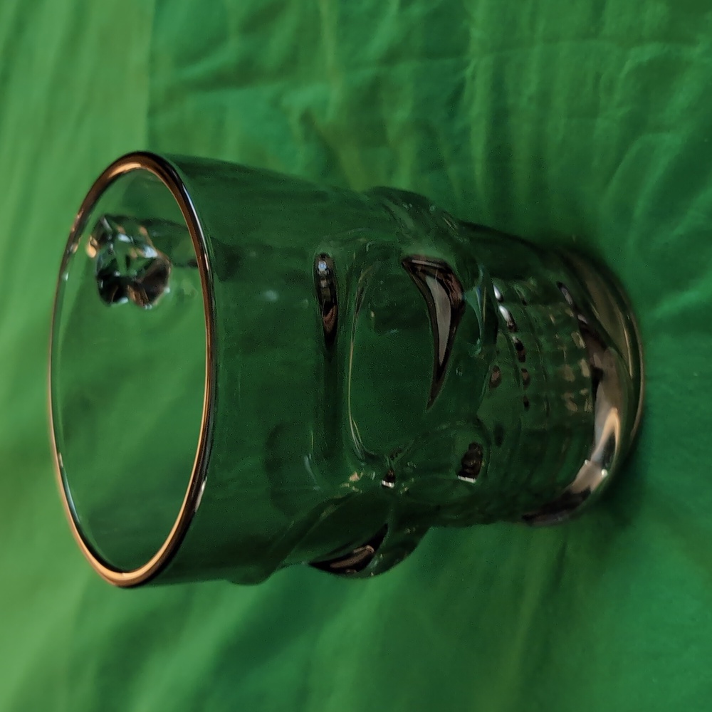 Glass Skull Beer Mug Cup 17oz Like New